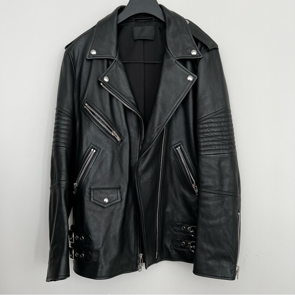 Leather Moto Biker Jacket - Picture 7 of 14